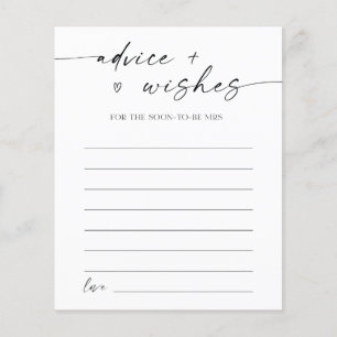 Advice and Wishes for the Soon-to-be Mrs