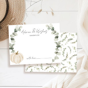 Advice and Wishes Little Pumpkin Baby Shower Enclosure Card