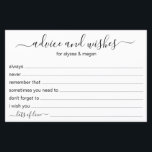 Advice and Wishes Modern LGBTQ Wedding<br><div class="desc">These simple, modern, handwritten script Advice & Wishes sheets are perfect to have shower, rehearsal dinner or wedding guests fill out for the happy couple. People will love having the prompts - they make it so easy to leave loving words of advice and well wishes. They will be treasured for...</div>