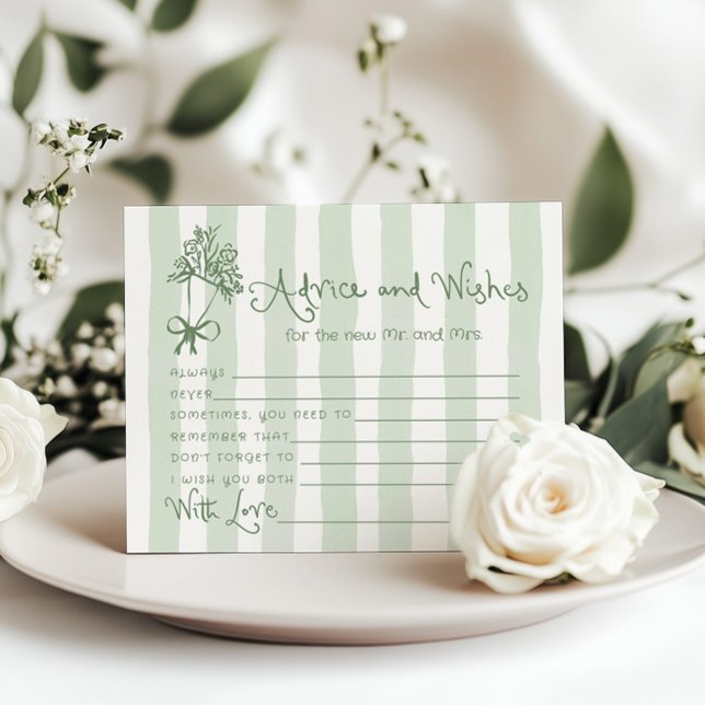Advice and wishes Sage green Off the Market card (Creator Uploaded)