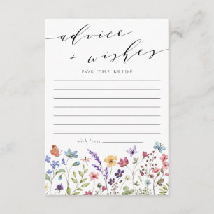 Advice and Wishes Spring Summer Bridal Shower Card