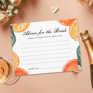 Advice Aperol Spritz Bridal Shower Enclosure Card