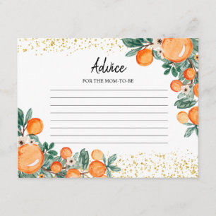 Advice Card Citrus Summer Orange Greenery
