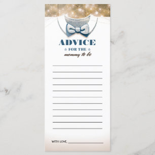 Advice Card for Mum-To-Be Boy Baby Shower