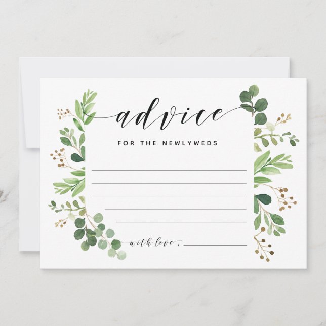 Advice card for the NEWLYWEDS (Front)