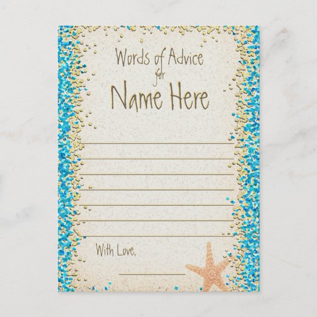 Advice Card | Ocean Confetti (Front)