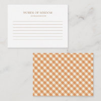 Advice Card – Rustic Autumn Fall Baby Shower