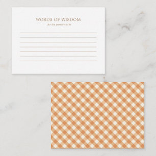 Advice Card – Rustic Autumn Fall Baby Shower