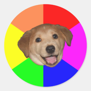 Advice Dog Classic Round Sticker