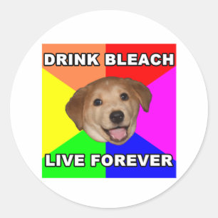 Advice Dog Classic Round Sticker