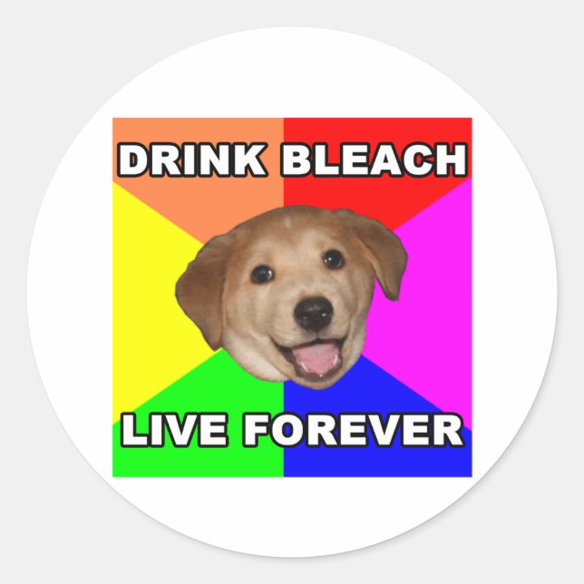 Advice Dog Classic Round Sticker (Front)