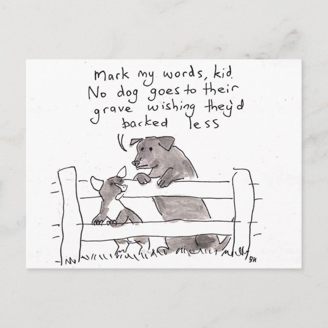 Advice for a Puppy Postcard (Front)