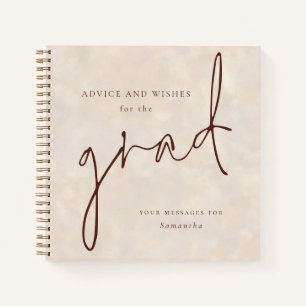 Advice for Grad Cream Background Guest Book