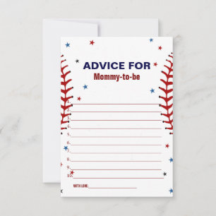 Advice for mommy to be Baby Shower Game Card