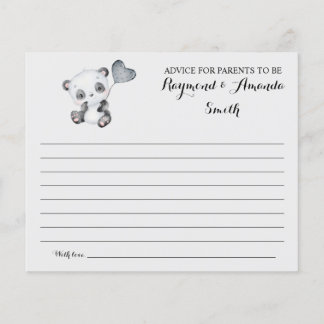 Advice for Mum & Dad Baby Shower Card