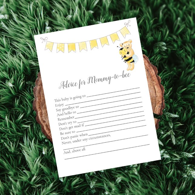 Advice For Mum-To-Be Game Girl Teddy Bear Card (Creator Uploaded)