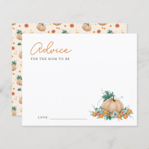 Advice For Mum To Be Pumpkin Baby Shower