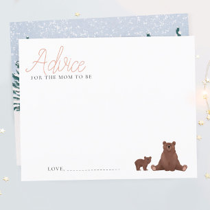 Advice For Mum To Be Winter Bear Baby Shower