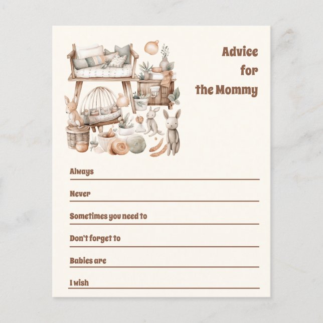 Advice for mummy baby shower (Front)
