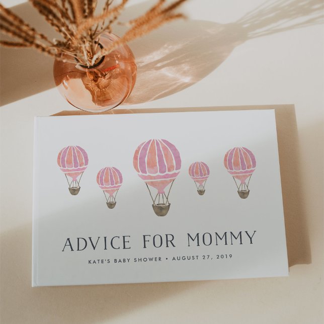 Advice for Mummy | Hot Air Balloon Baby Shower Guest Book (Creator Uploaded)