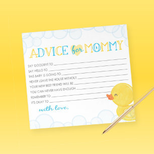 Advice for Mummy Rubber Duck Baby Shower Advice Notepad