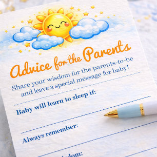 Advice for Parents baby shower party supplies Card