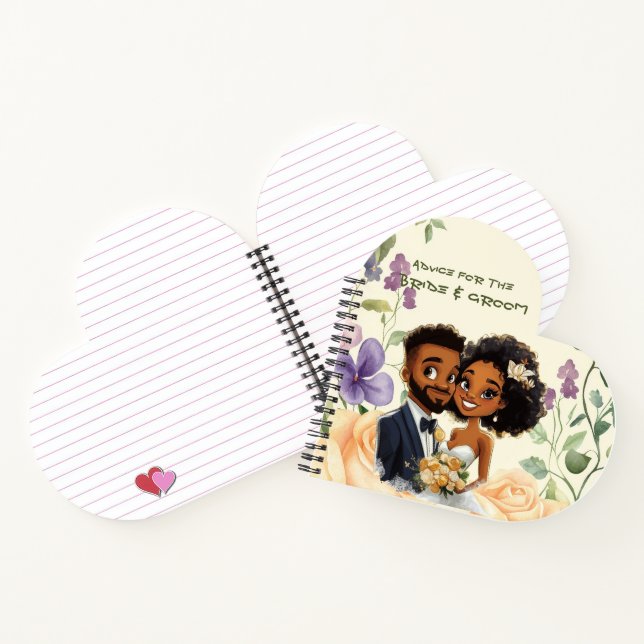 Advice for the Black Couple Bride & Groom  Notebook (Inside)