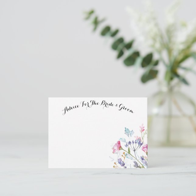 ADVICE FOR THE BRIDE AND GROOM CARD (Standing Front)