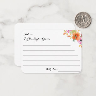 ADVICE FOR THE BRIDE AND GROOM CARD