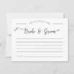 Advice for the Bride and Groom Cards<br><div class="desc">Add some fun to your wedding reception and create lovely memories at the same time by having your guests fill out advice cards - you might get some funny responses or even some great tips for your life as newlyweds!</div>