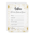 Advice For The Bride and Groom Gold Suns Stars