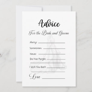 Advice For The Bride and Groom Wedding Dress Invitation