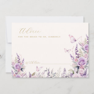 Advice For The Bride Bridal Shower Card Butterfly