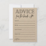 Advice For The Bride To Be<br><div class="desc">This advice card is a fun way to get guests to give their advice to the bride-to-be!</div>