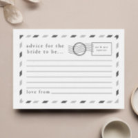 Advice for the Bride to Be Airmail Postcard