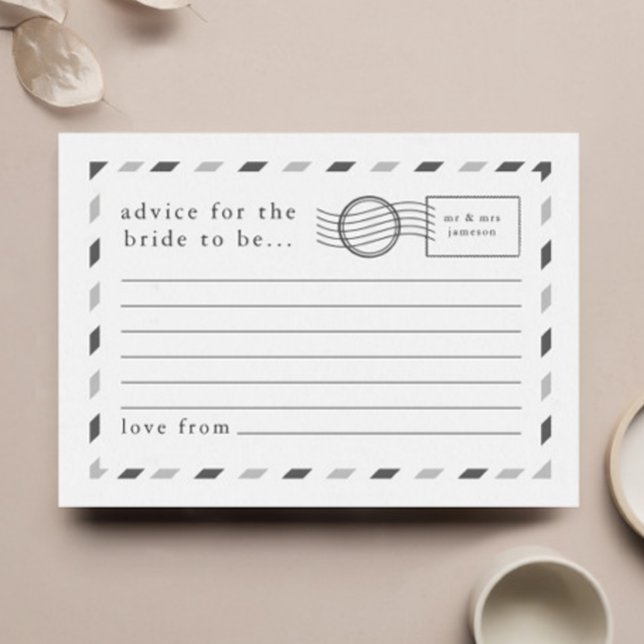 Advice for the Bride to Be Airmail Postcard (Creator Uploaded)