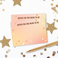 Advice for the Bride Western Peach Bridal Shower