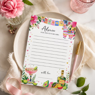 Advice for the Future Mrs. Fiesta Bridal Shower  Stationery