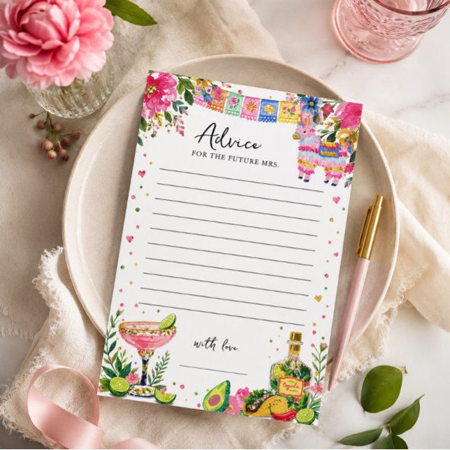 Advice for the Future Mrs. Fiesta Bridal Shower  Stationery (Creator Uploaded)