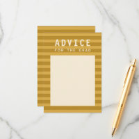 Advice for the Grad Modern Yellow Sporty Stripes