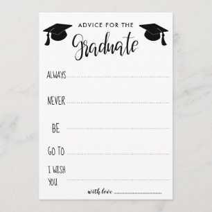 Advice For The Graduate   Grad Hat Invitation