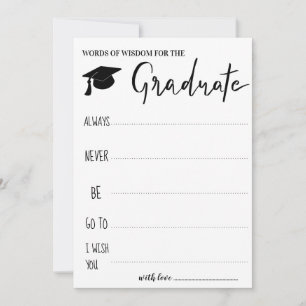 Advice For The Graduate Words of Wisdom Invitation