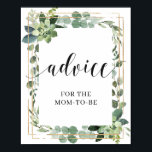 Advice for the mom-to-be sign game succulent<br><div class="desc">Advice for the mom-to-be sign game succulent greenery boho,  Contact me for matching items or for customization,  Blush Roses ©</div>