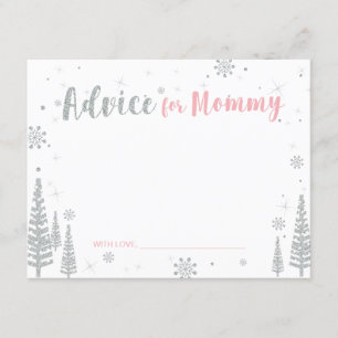Advice for the mum, Baby Shower Advice Card