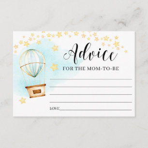 Advice for the mum-to-be card hot air balloon