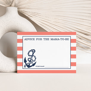 Advice for the Mum to Be   Coral Nautical Stripe