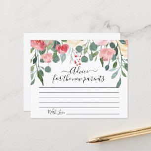 Advice for the new parents Card Baby Shower Party