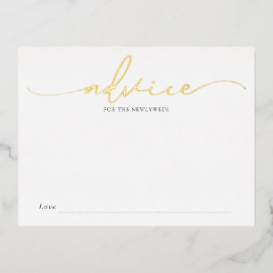 Advice for the Newlyweds Bridal Shower Card