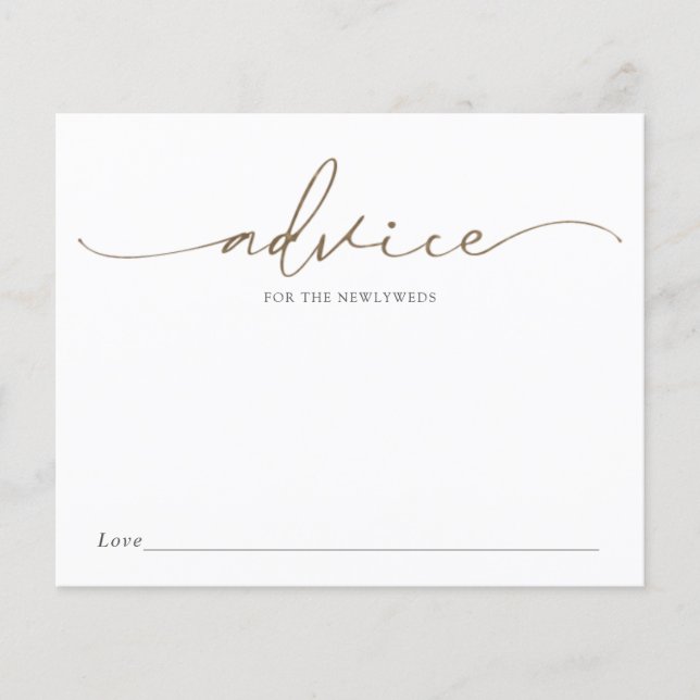 Advice for the Newlyweds Bridal Shower Card (Front)