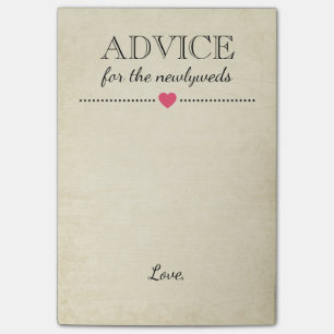 Advice For The Newlyweds Custom Notes